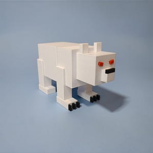 Roblox 99 Nights in the Forest Inspired Animals | Bunny, Bear, Polar, Bear Wolf | 3D Printed Figure Set | Choose One or Full Set Polar Bear