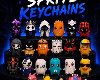 Fort Sprite Keyring, 3D Printed Game Inspired Sprite Keychain, Cute Collectible Bag Charm, Choose Your Sprite, Gift for Gamers