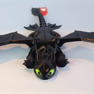 Toothless, Light Fury & Baby Dragons (Dart, Pouncer, Ruffrunner) – Articulated 3D Printed HTTYD Figures | Family Bundle or Singles imagen 4