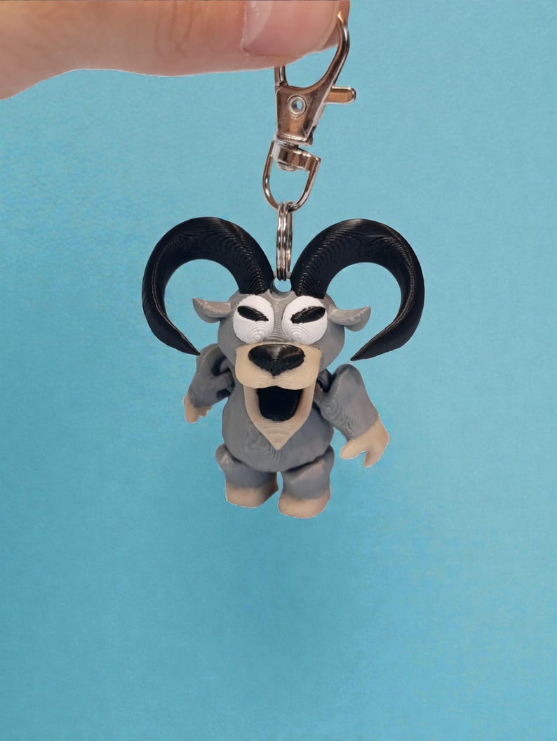 Roblox 99 Nights in the Forest Keyring – Deer / Owl / Ram | 3D Printed Fan Keychain | Backpack Charm Gift Ram