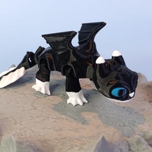 Toothless, Light Fury & Baby Dragons (Dart, Pouncer, Ruffrunner) – Articulated 3D Printed HTTYD Figures | Family Bundle or Singles imagen 7