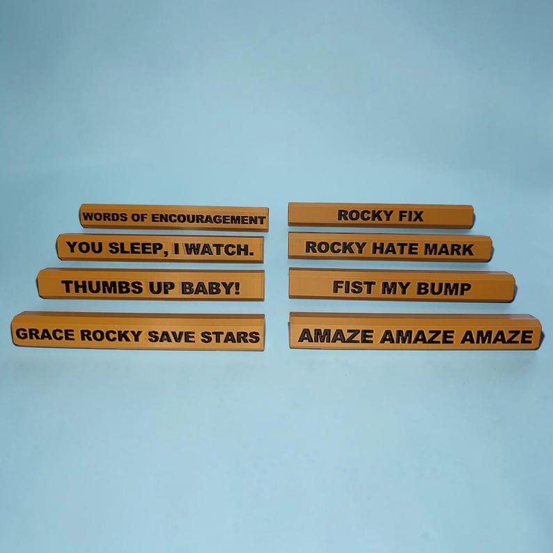 Project Hail Mary Rocky Figure, Rocky with Quote Sign, 3D Printed Sci Fi Desk Decor, Book Lover Gift, Space Fan Collectible imagem 3