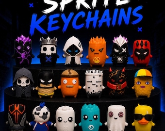 Fort Sprite Keyring, 3D Printed Game Inspired Sprite Keychain, Cute Collectible Bag Charm, Choose Your Sprite, Gift for Gamers