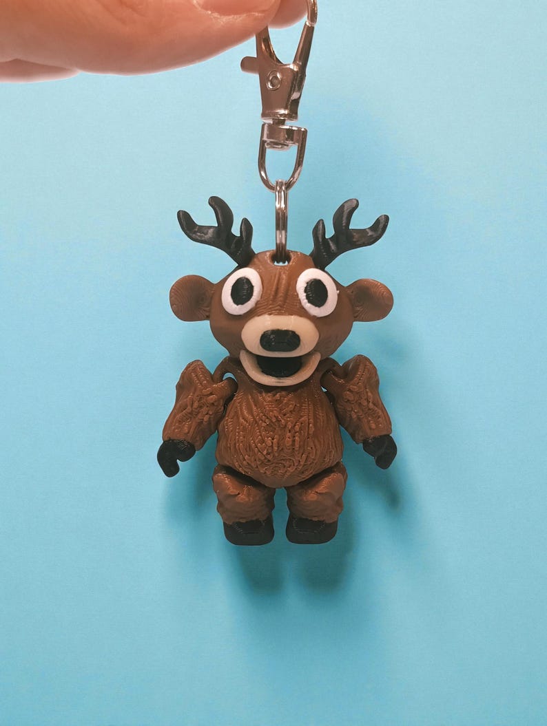 Roblox 99 Nights in the Forest Keyring – Deer / Owl / Ram | 3D Printed Fan Keychain | Backpack Charm Gift Deer
