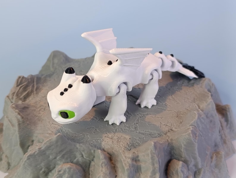 Toothless, Light Fury & Baby Dragons (Dart, Pouncer, Ruffrunner) – Articulated 3D Printed HTTYD Figures | Family Bundle or Singles imagen 9