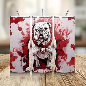 Georgia Mascot 20oz Stainless Steel Tumbler