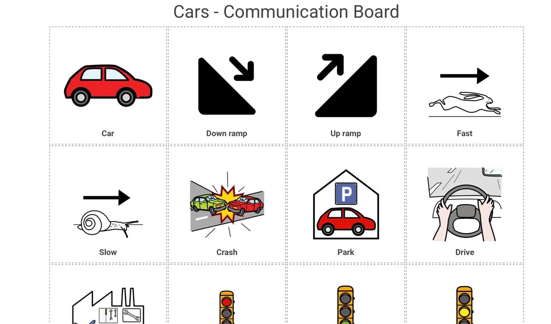 Cars - Visual Picture Communication - Etsy