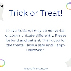 Autism Trick Or Treating Card