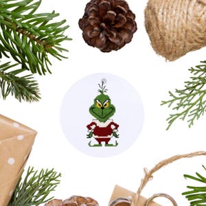 Super Easy Grinch Christmas Cross Stitch Pattern Instant Download