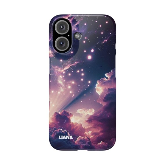 Galaxy Artwork Slim Phone Case | Animated Starfield, Artistic Galaxy Design