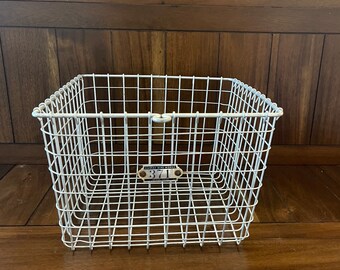 Vintage Wire Gym Basket | Industrial Decor | Tag #371