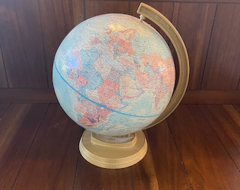 1960s Vintage Replogle World Scholar Series 9" Diameter Globe