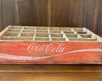 Red Coca Cola Crate | Vintage Crate | Shabby Chic | Antique | Rustic Decor