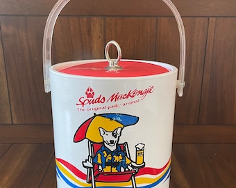 Vintage Spuds MacKenzie Ice Bucket - Iconic Graphics!