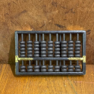 Antique Black Wooden Abacus | Math Tool