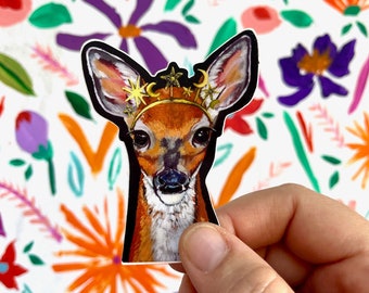 Celestial Deer Sticker, Doe sticker, Deer Art, Animal Sticker, Pretty Sticker