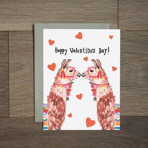 Llama card, Cute Valentine's day card, Llama love Card, Cute Anniversary Card,  Valentines day card, I Love You Card