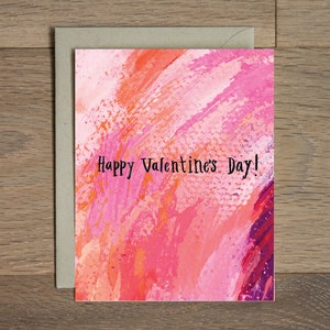 Mooie valentijnskaart - roze en rode kaart - rode- valentijnskaart - liefde - mooie valentijnskaart