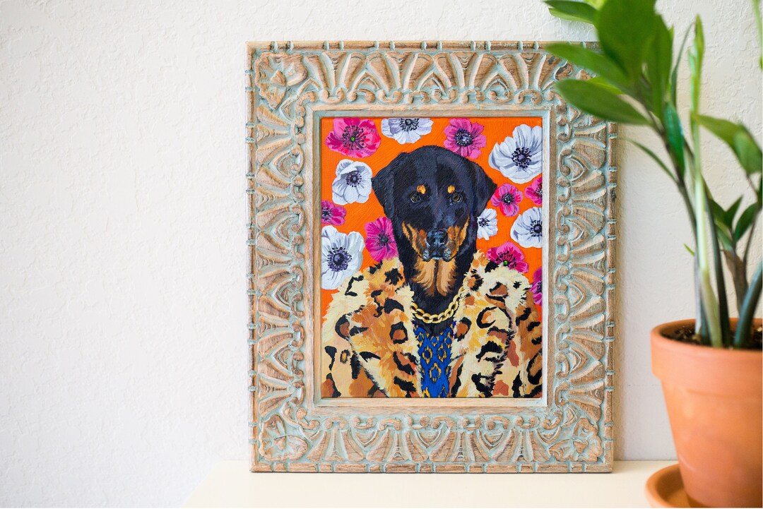 Fancy Rottweilers Funky Rottweiler Art, Rottweiler Art Print, Fancy Rottweiler Art ...