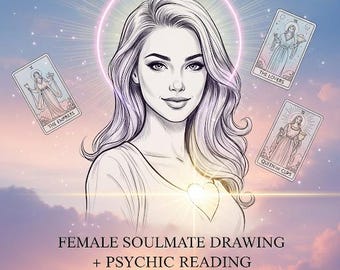 Soulmate Zeichnung & sinnliche Legung: Tarot der zukünftigen Frau (PDF in 24h)