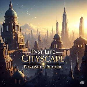 Past Life Cityscape Portrait & Reading | See Your Past Life in a Stunning City | PDF in 24h