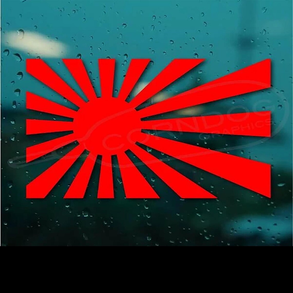 Japanese Rising Sun Vinyl Rising Sun Flag Japan JDM Vinyl Sticker Decal Racing Drift Car Red 4.5 ...