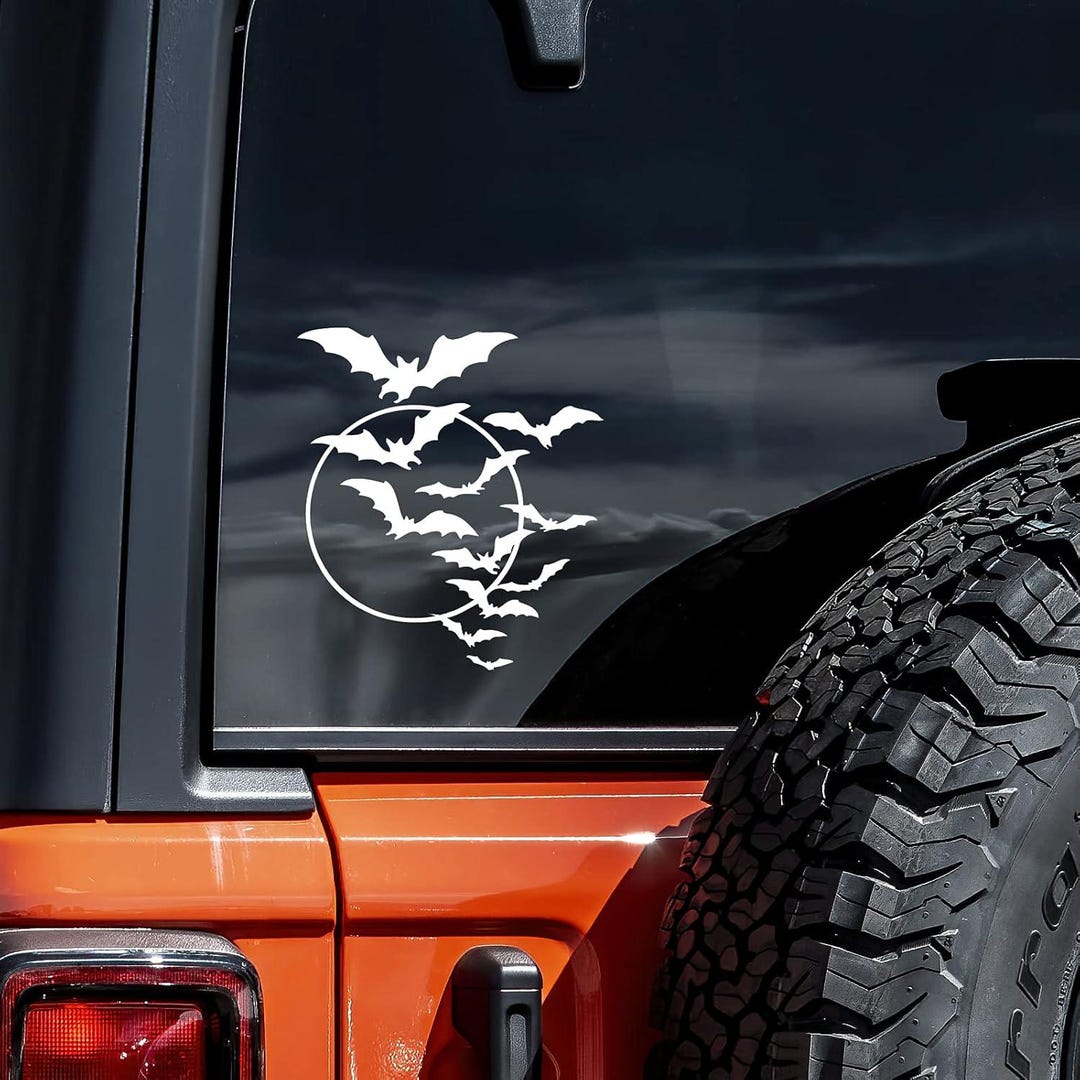 Flying Bats Decal Vinyl Sticker Auto Car Truck Wall Laptop | White | 4 ...