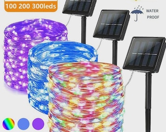 20 Meter 200 LED Solar Fairy String Lights Outdoor Garden Waterproof