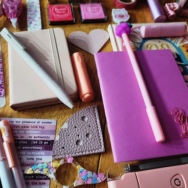 Custom Pink Bookish Gift Bundle: Book, Journal, Stickers & More