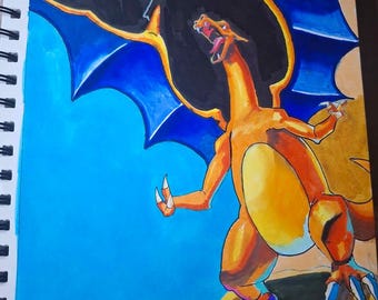 Charizard Pokemon Marker Drawing