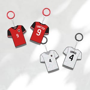 Custom Austria Keychain | Personalized Name & Number |  Soccer Bag Tag | World Cup Football Fan Gift