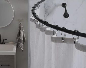 Curved Shower Rod with Mount for Shower and Bathroom - Print your own.