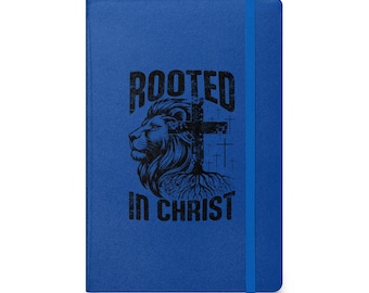 Cuaderno Arraigado en Cristo / Diario Cristiano / Diario del León y la Cruz / Cuaderno de Regalo de Fe