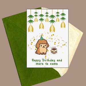 Cartão de aniversário para cachorro para imprimir | Cartão de aniversário digital | Cartão para amantes de animais de estimação | Cartão de aniversário para cachorro