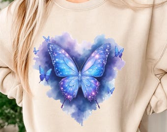 Butterfly PNG for Sublimation, Floral T Shirt Design, Instant Download