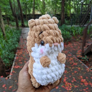Hazel the Hamster | Crochet Plushie | Realistic Crochet Hamster | Kawaii Hamster Plushie | Hamster Lover Gift | Crochet Pet Hamster