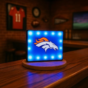 Custom NFL Team Light Box | 3D Printed Fan Décor