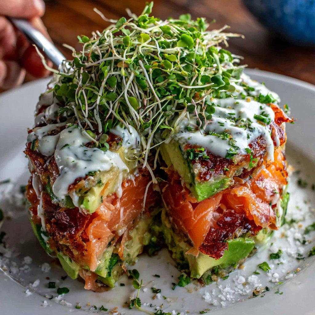Smoked Salmon Avocado Stack - Printable PDF Recipe - Etsy