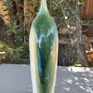 Handmade Ceramic Oribe Vase | Art Deco Vase, Design Vase, Ceramic Vessel, Home Decor | Abstract Vase | Unique Vase, Housewarming Gift