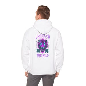 Tiger Print Hoodie, Tiger Sweatshirt, Animal Print Pullover, Wildlife Lover Gift, Jungle Theme Clothing