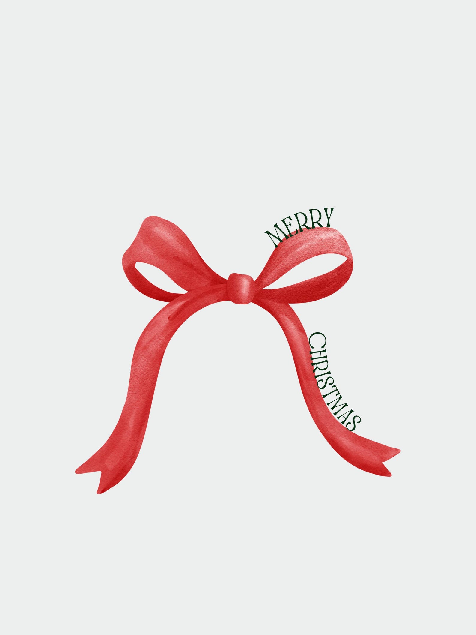 Christmas Bow Clipart | Watercolor Candy Cane, Red Ribbon (digital ...