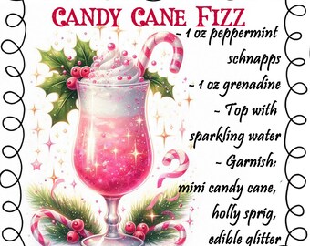 Christmas Drink Recipe Coasters