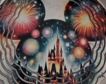 WDW ears and castle wind spinner 8" diameter