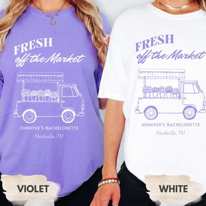 Fresh Off the Market Bachelorette Party Shirts, Custom Comfort Colors Bachelorette Shirt,Floral Bachelorette Shirt, Wildflower Bridal Party