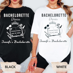Princess Bachelorette Diaries Shirts, Luxury Bach Matching Shirts, Bridesmaids Gifts, Personalized Comfort Colors Bridal Party,Slumber Party