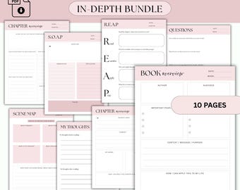 Bible Study Template Bundle, Printable Bible Study Guide, SOAP Method, Chapter Summaries, Bible Journaling, Prayer Journal GoodNotes PDF