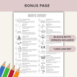 Kinder Bibel Timeline Chart Druckbare Lernressource, Chronologisches Bibelstudienwerkzeug, Sonntagsschulaktivitätsseiten Digitaler Download Bild 3