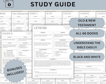 Entire Bible Made Simple, 66 Books of the Bible Summaries, Complete Bible Study Guide Bundle, Bible Summary Guide Printable PDF