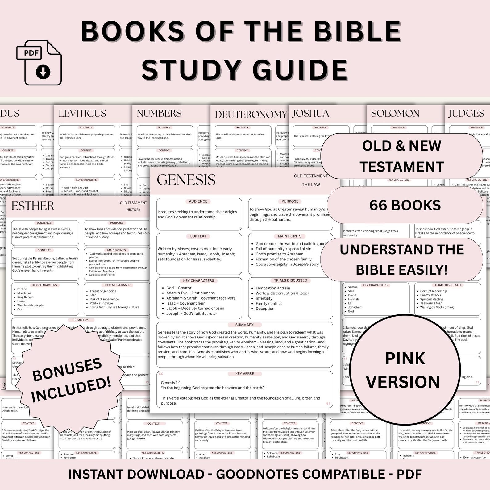 Complete Bible Study Guide Bundle, Entire Bible Made Simple, 66 Books ...