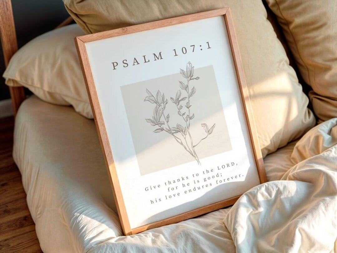 Psalm 107 Fall Wall Art Bible Verse Prints Scripture Printable ...